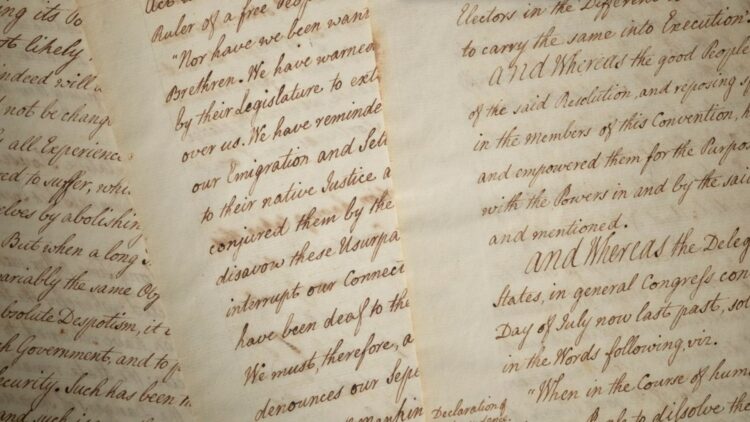 What a cheap book hid - Deed of Independence Found in New York City