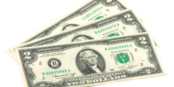 You could get up to $20,000 if your $2 bill has a low serial number and a portrait of Thomas Jefferson - they sell for thousands at auction