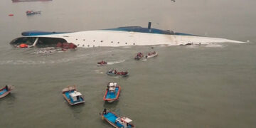 Farewell to the Korean People's Army - its new missile-equipped frigate is launched and immediately sinks in a monumental failure