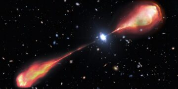 Neither stars nor galaxies - what comes out of this black hole is so colossal that it is bigger than the Milky Way itself