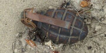 A girl picks up a stone on the Costa Brava, it falls apart and a year later a grenade appears inside it