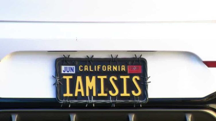 Isis Wharton, a Northern California woman who is fighting the DMV after being forced to remove her “IMISIS” license plate for this reason 1 Isis Wharton, a Northern California woman who is fighting the DMV after being forced to remove her “IMISIS” license plate for this reason