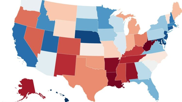 Neither New York nor California-this is the map of happiness in the U.S. and it's other states that few expected to be the happiest 1 Neither New York nor California-this is the map of happiness in the U.S. and it's other states that few expected to be the happiest
