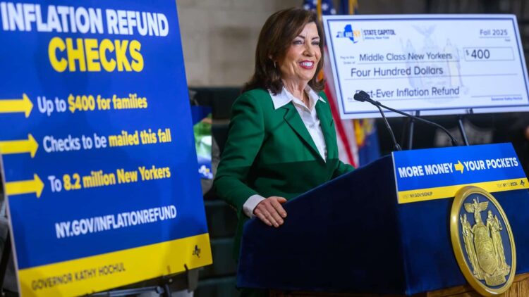 It's official—New York is issuing a one-time $400 check in October to ease the impact of inflation—this is the measure taken by Kathy Hochul's administration