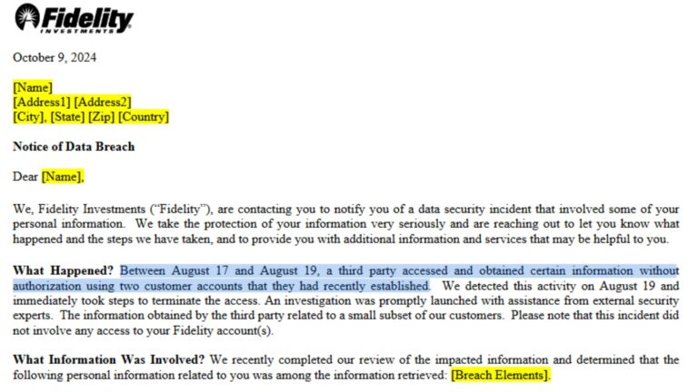 Goodbye Fidelity - More Than 77,000 Customers At Risk From Database ...