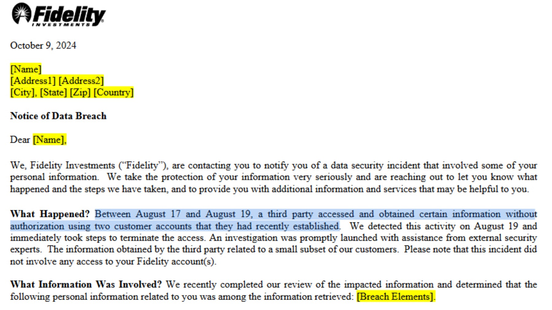 Goodbye Fidelity - More Than 77,000 Customers At Risk From Database ...