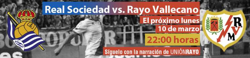 Cabecera Real Sociedad Rayo Vallecano