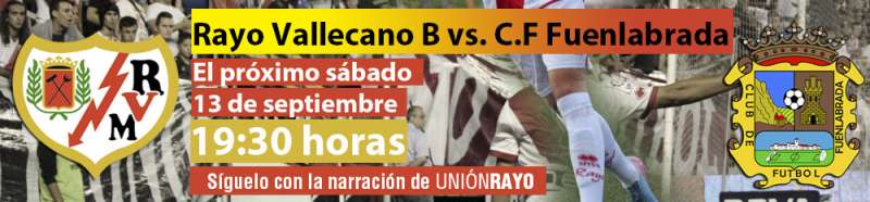 Cabecera Rayo Vallecano B CF Fuenlabrada