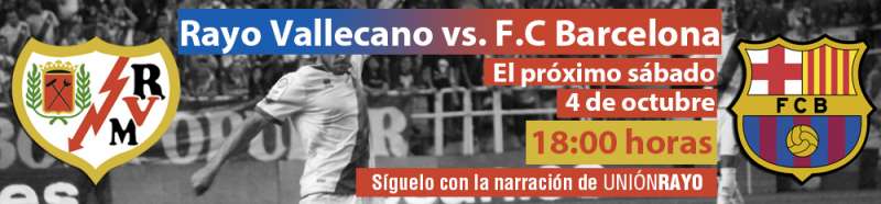 Cabecera Rayo Vallecano Barcelona