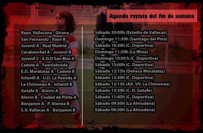 agenda partidos 22 y 23 octubre