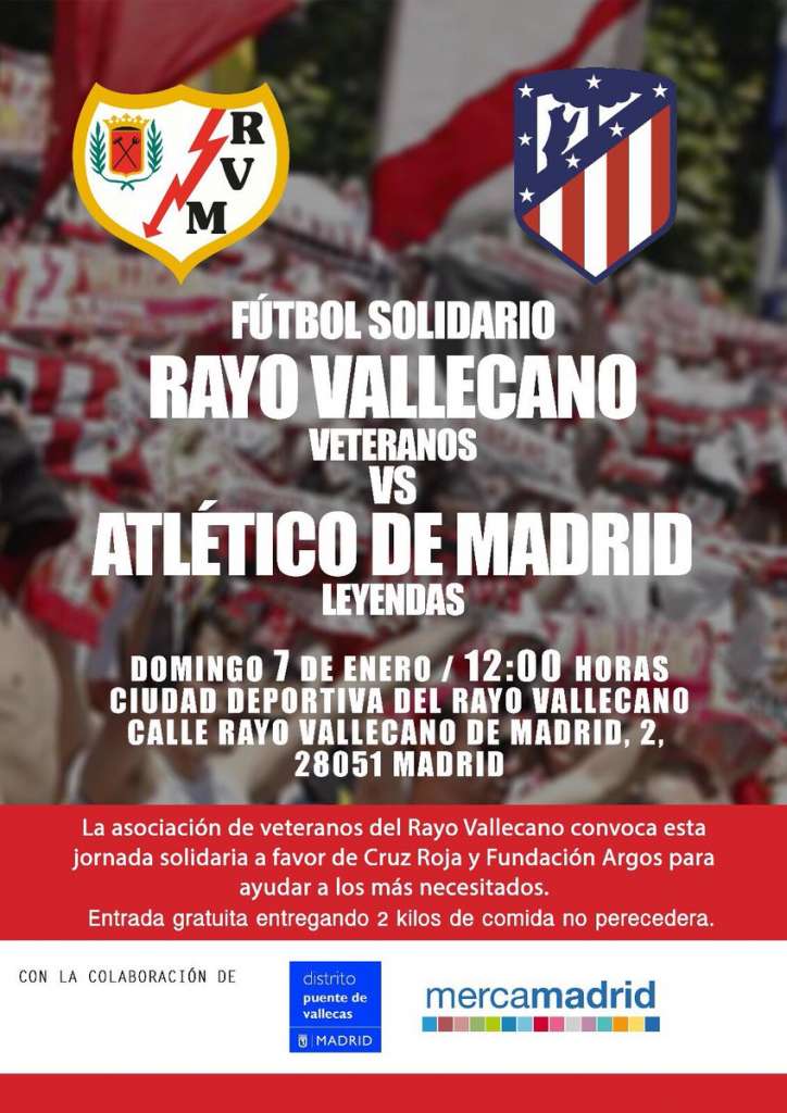 veteranos rayo vallecano partido benefico