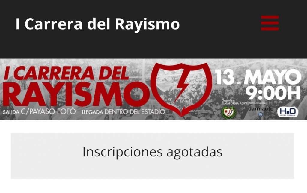 Inscripción Carrera Rayismo