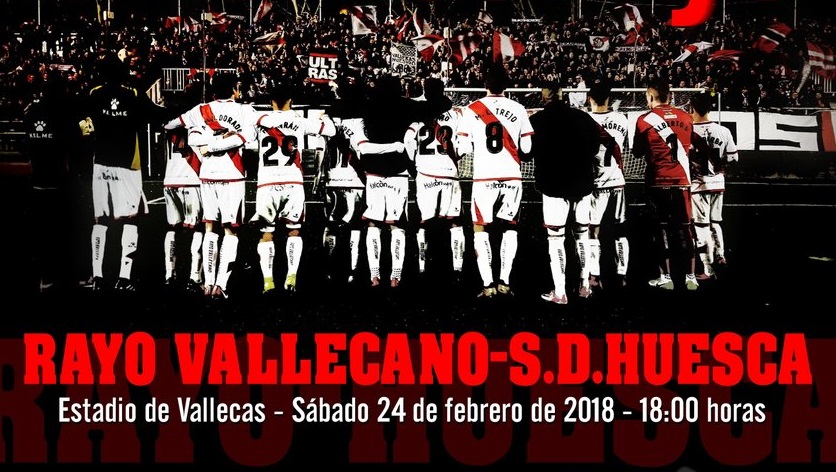 Promoción del Rayo Vallecano para el partido ante el Huesca 1 x 2