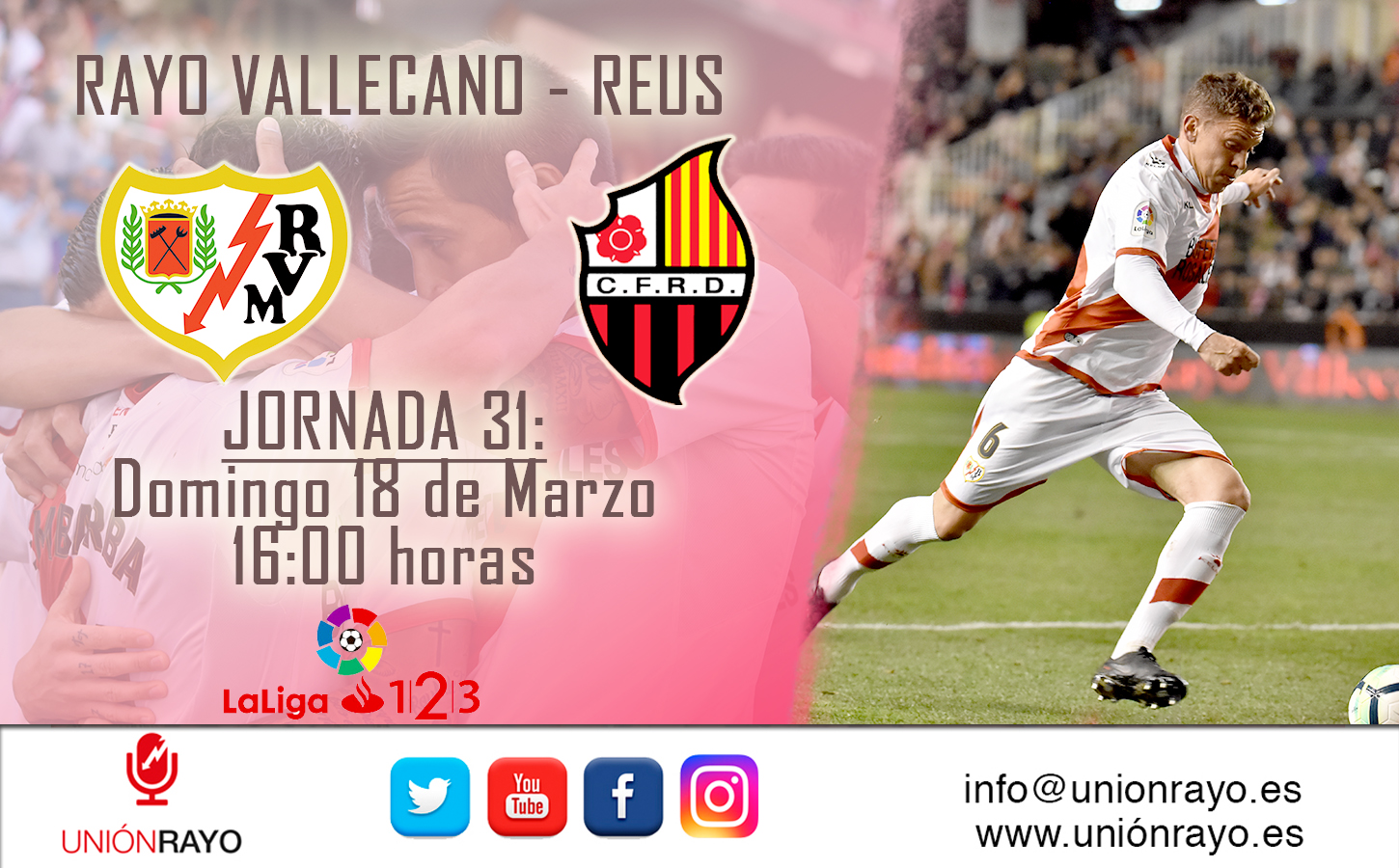 Previa: Rayo Vallecano - Reus 1 partidos CASA BUENO