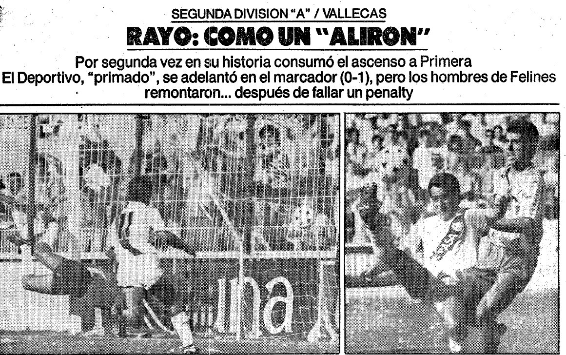 Los ocho ascensos del Rayo Vallecano a Primera División 2 ascenso rayo 89