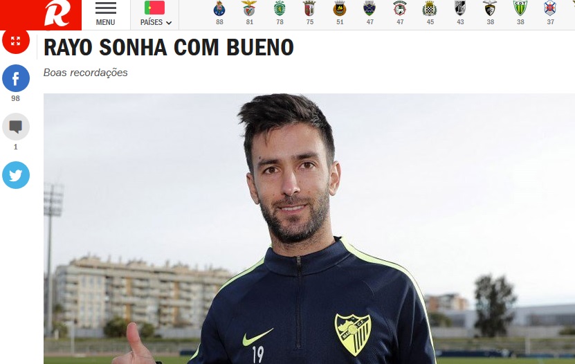 Diario Récord: "El Rayo sueña con Alberto Bueno" 1 bueno record