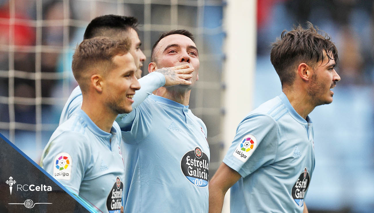 iago aspas beso celebracion celta huesca liga 011218