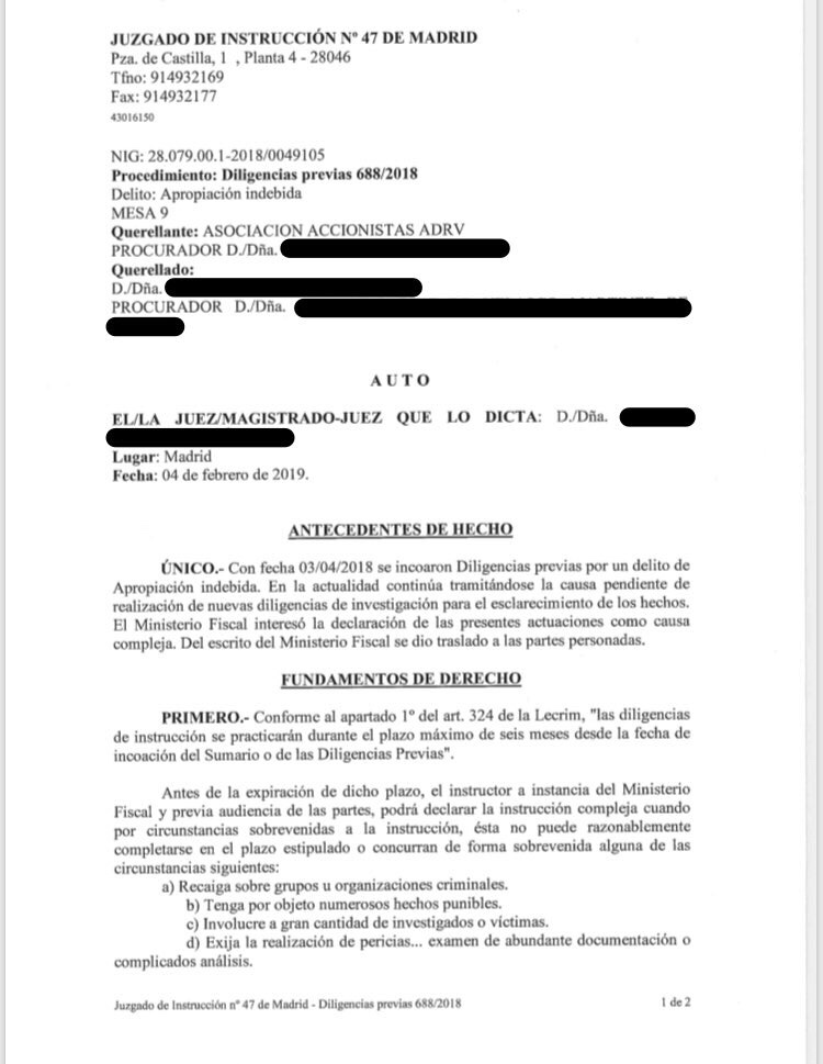 La Justicia da más tiempo a la fiscalía para investigar la querella de Accionistas ADRV 2 img 7828