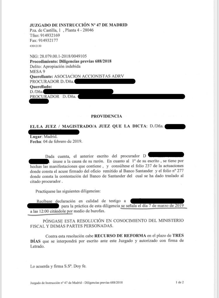 La Justicia da más tiempo a la fiscalía para investigar la querella de Accionistas ADRV 4 img 7829