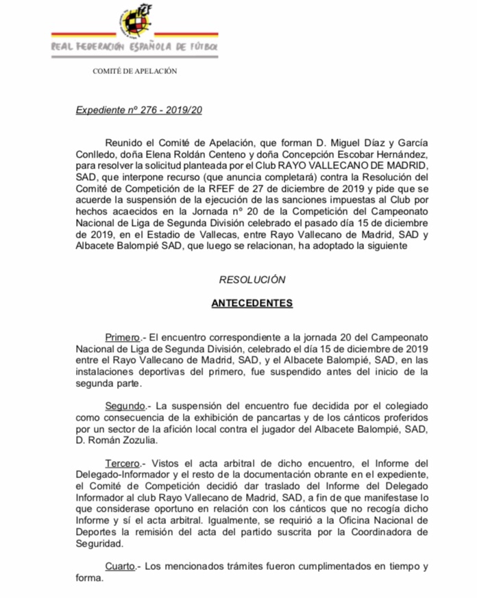 Apelación suspende cautelarmente la sanción al Rayo Vallecano 2 img 7120 1
