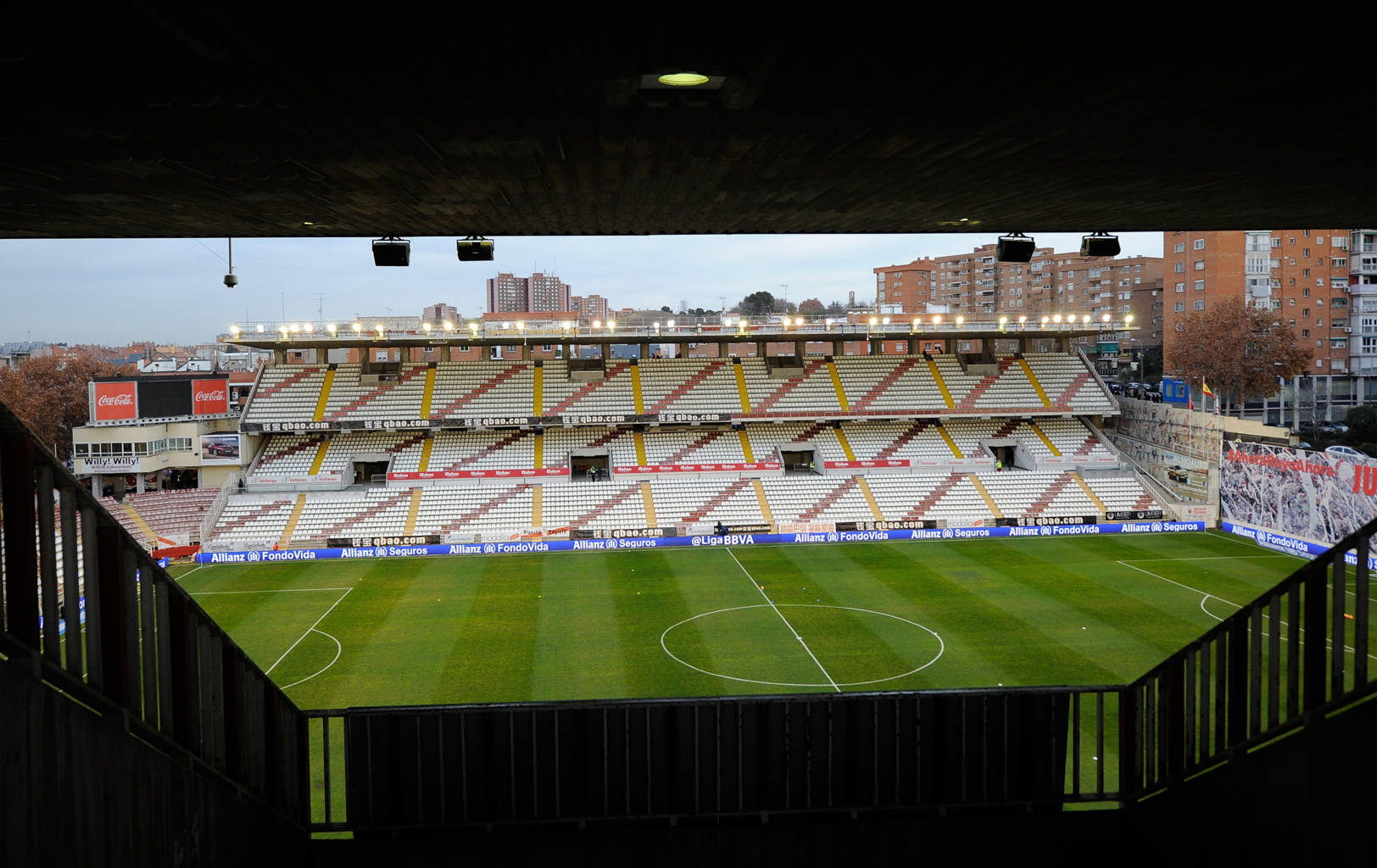 MADRID, SPAIN - DECEMBER 30:  A general view of Estadio de Vallecas ahead of the La Liga match between Club Atletico de Madrid and Rayo Vallecano de Madrid at Estadio de Vallecas on December 30, 2015 in Madrid, Spain.  (Photo by Denis Doyle/Getty Images)