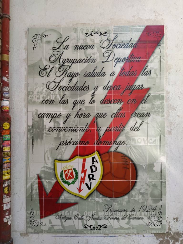 Nueva placa en el lugar donde nació el Rayo Vallecano 1 WhatsApp Image 2020 05 29 at 13.05.40