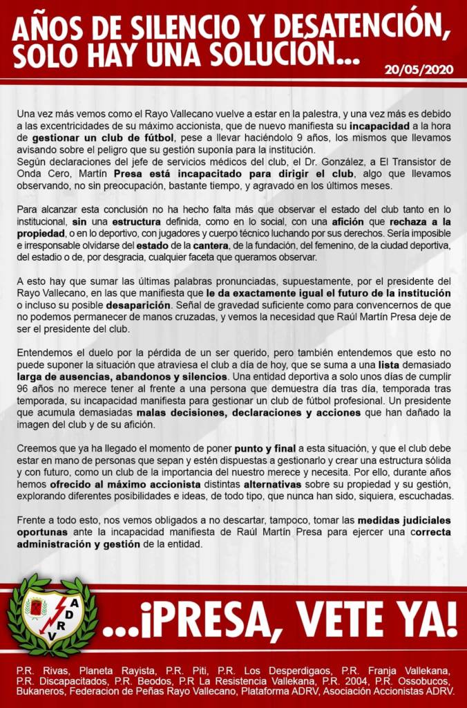 Las Peñas del Rayo piden la marcha de Martín Presa y no descartan tomar medidas legales 2 img 0959