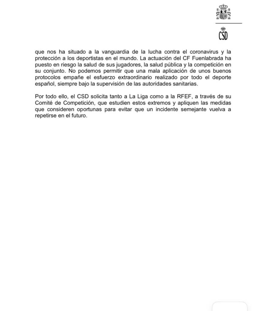 El CSD explica que el Fuenlabrada inclumplió el protocolo 4 IMG 6894