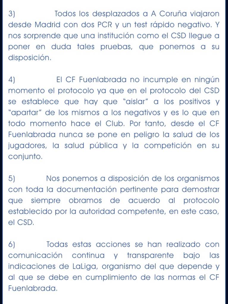 El CSD explica que el Fuenlabrada inclumplió el protocolo 6 img 6896