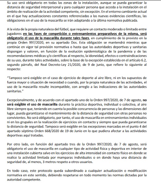 ¿Jugar al fútbol con mascarilla? 2 mascarilla 1