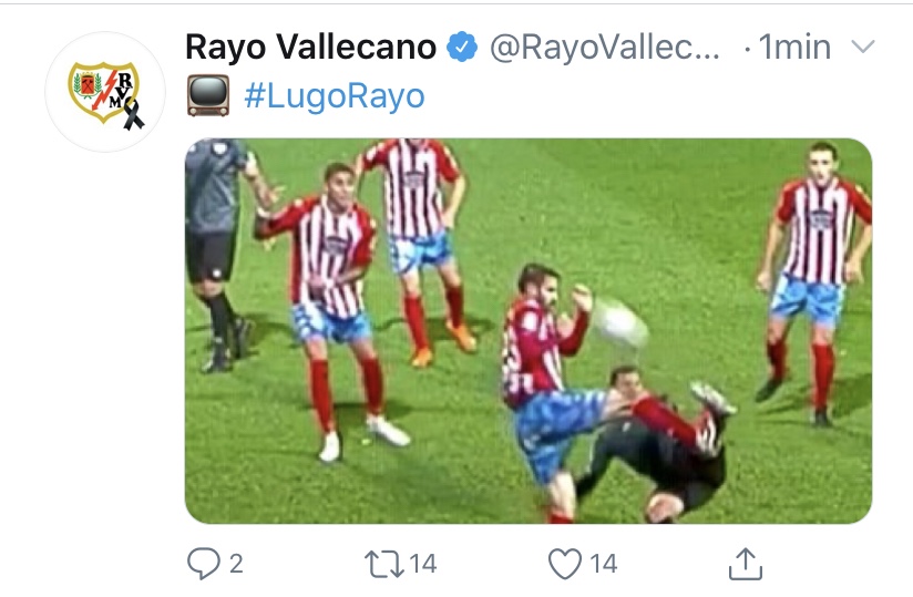 El Rayo se queja en redes del penalti no pitado a Qasmi 1 img 4326
