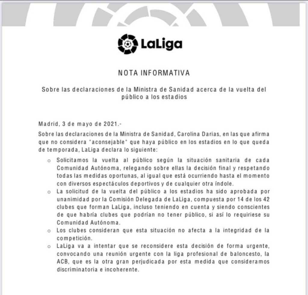 laliga nota