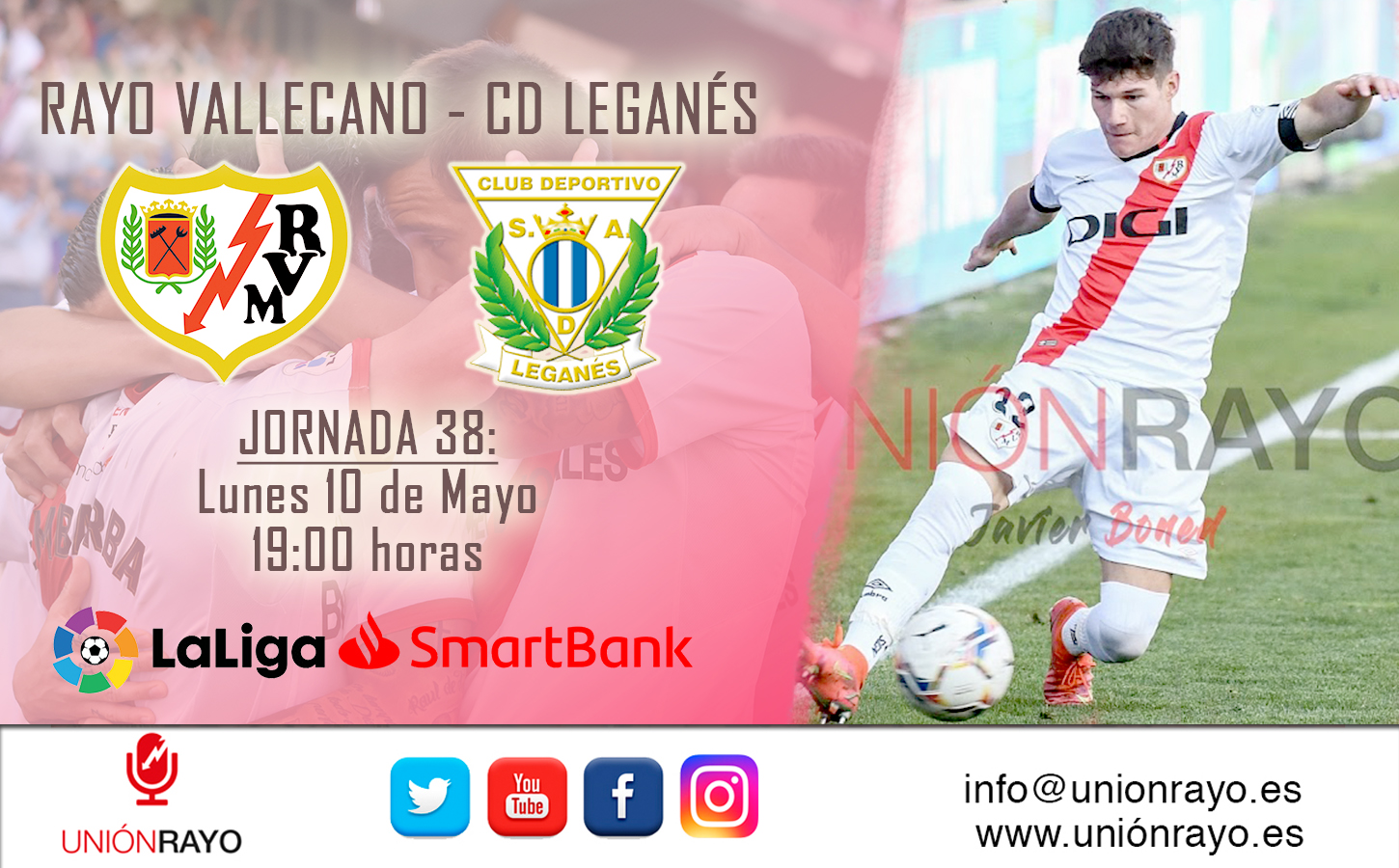 Rayo Vallecano vs Leganés: “El termómetro de los playoff” 1 partidos CASA BUENO