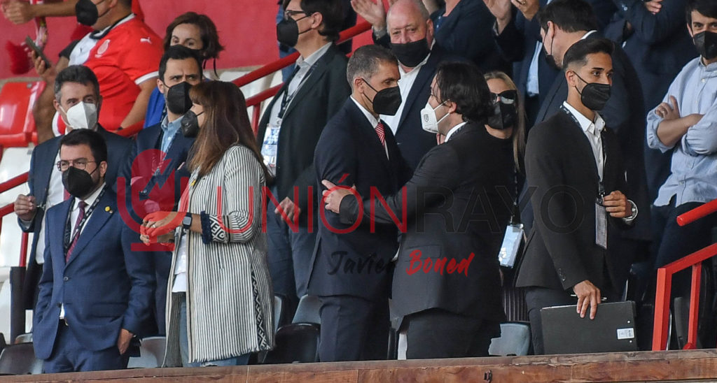 Las curiosidades del día del ascenso del Rayo Vallecano (0-2 ante el Girona) 9 palco girona presa geli Pere Aragones