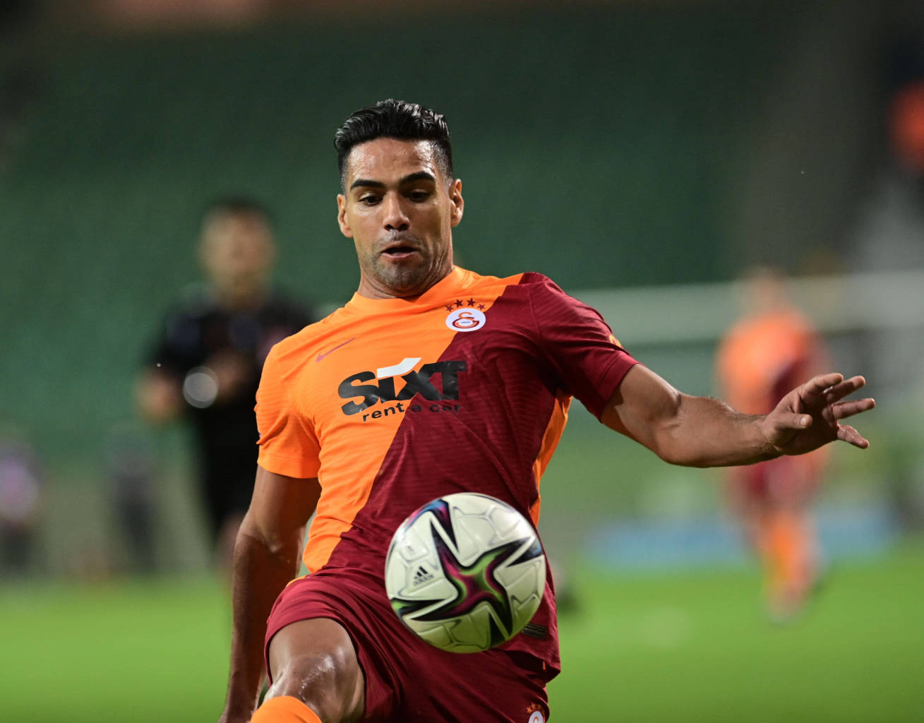 Radamel Falcao of Galatasaray during the Turkish Super League footbll match between Giresunspor and Galatasaray at Cotanak Stadium in Giresun , Turkey on August 16 , 2021. PUBLICATIONxNOTxINxTUR