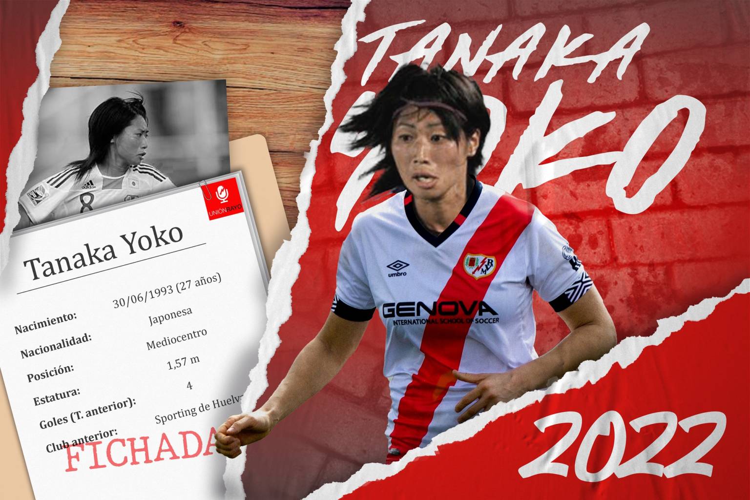 El Rayo Femenino hace oficial el fichaje de Yoko Tanaka 1 Tanaka Cuad