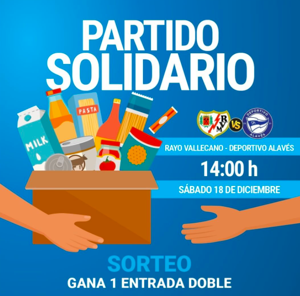 Sorteo solidario del Rayo Vallecano y DIGI en el partido ante el Alavés 3 PArtido solidario Alaves