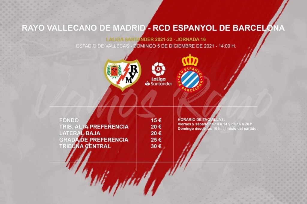 Entradas para el Rayo Vallecano - RCD Espanyol: precios de 15-30 euros 2 img 1094 1