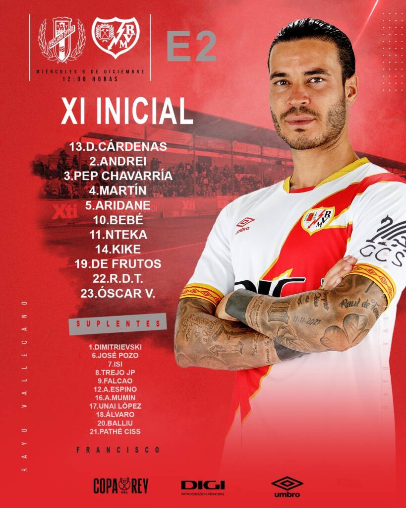 Once del Rayo Vallecano contra el Yeclano 2 img 0657 1