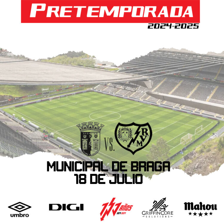 SC Braga - Rayo Vallecano, primer partido de pretemporada 2024/25 confirmado 1 SC Braga