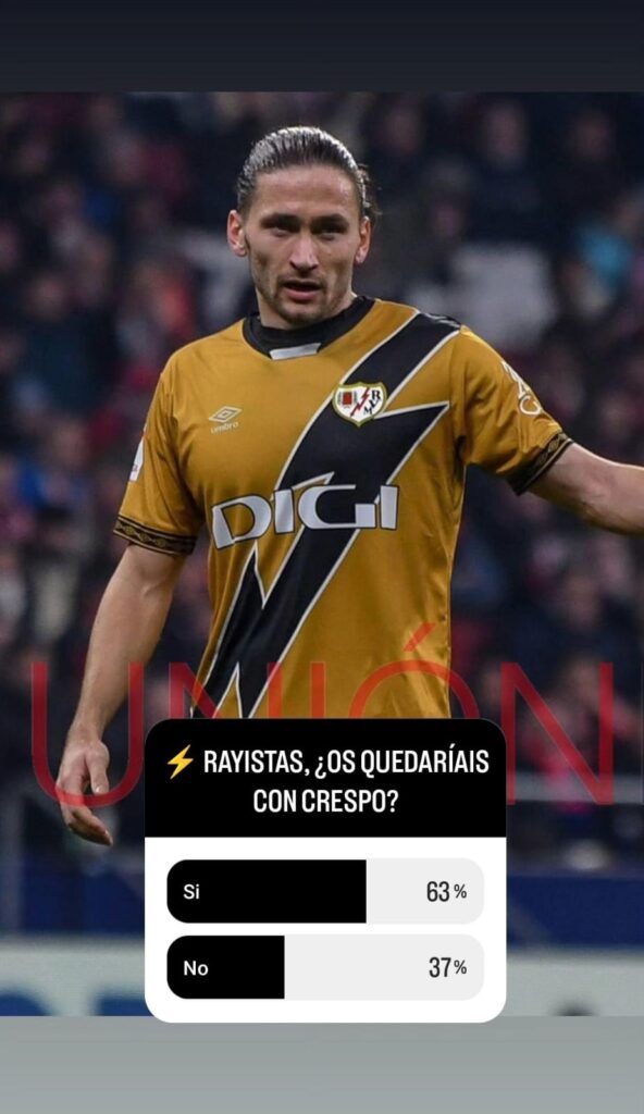 Los rayistas se quedarían con Crespo, pero no con Kike Pérez 2 Crespo Kike