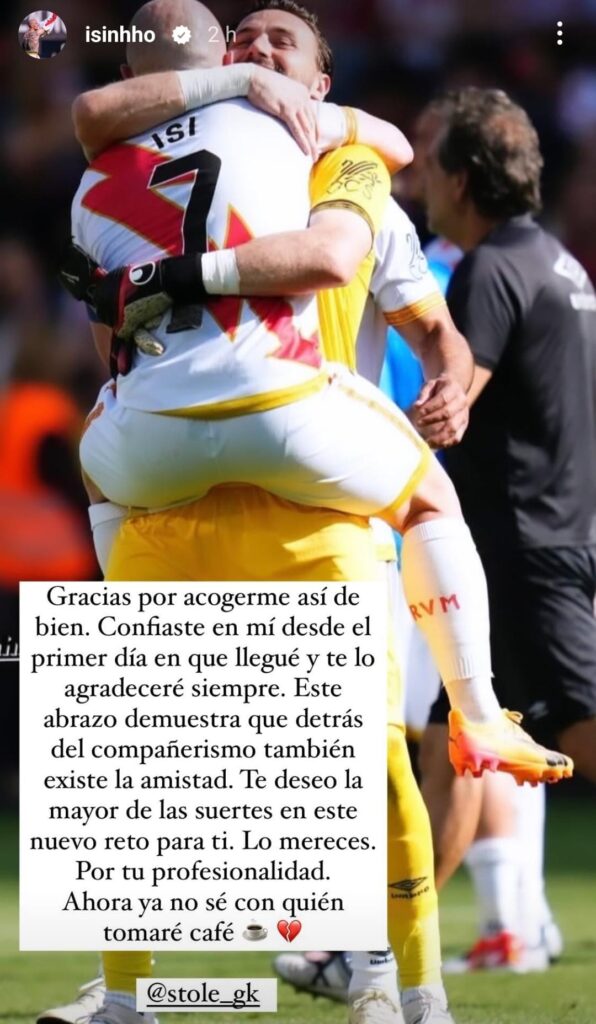 Isi se despide de Stole Dimitrievski 2 Story de Isi