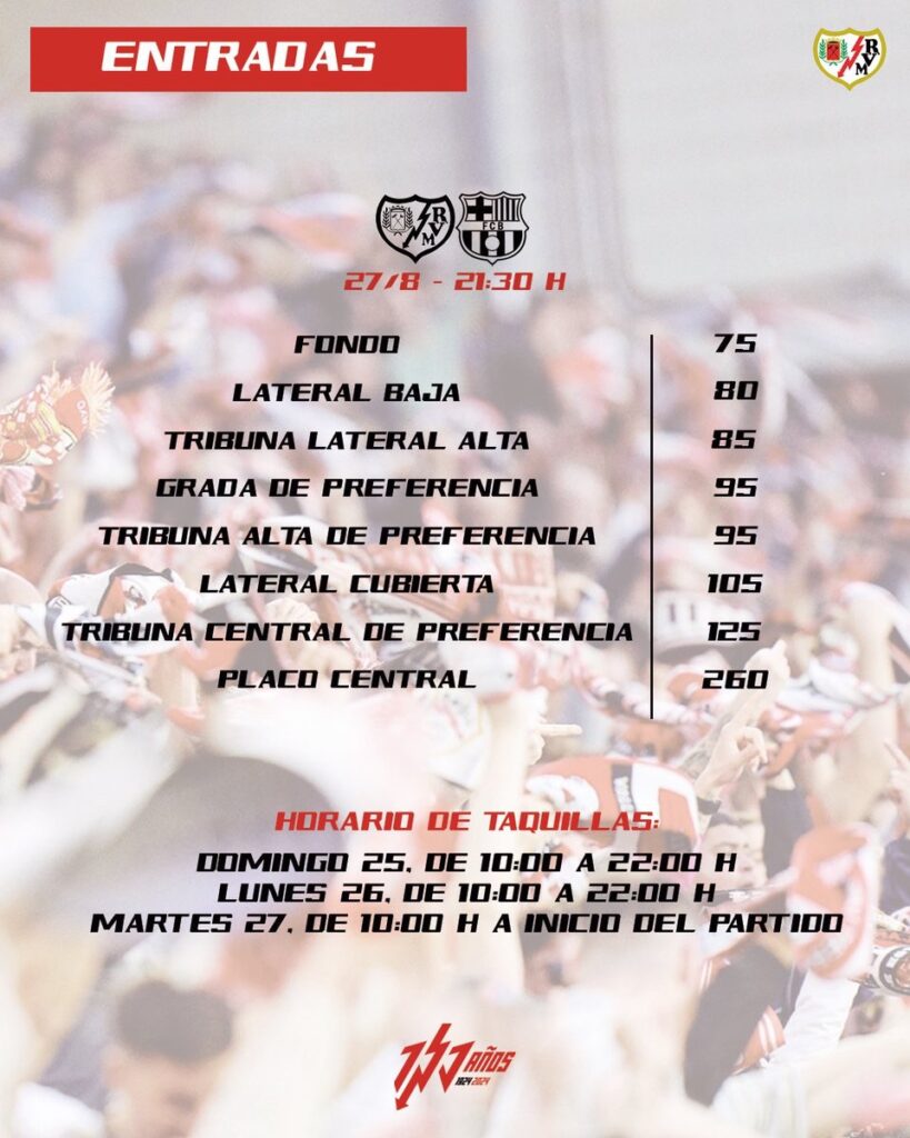 Entradas para el Rayo Vallecano-Barcelona de la jornada 3 2 img 7510 1