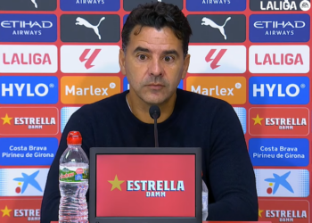 Míchel tras empatar en ante el Rayo: "Hemos hecho todo para ganar y hemos merecido ganar" 10 Michel rueda de prensa girona