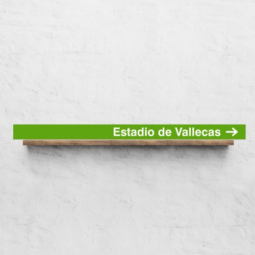 Señal de metro de Madrid Estadio de Vallecas