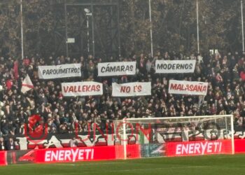 Parquímetros Pancarta Rayo Real Madrid