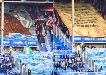 tifos desplazamiento Alavés Mendizorroza