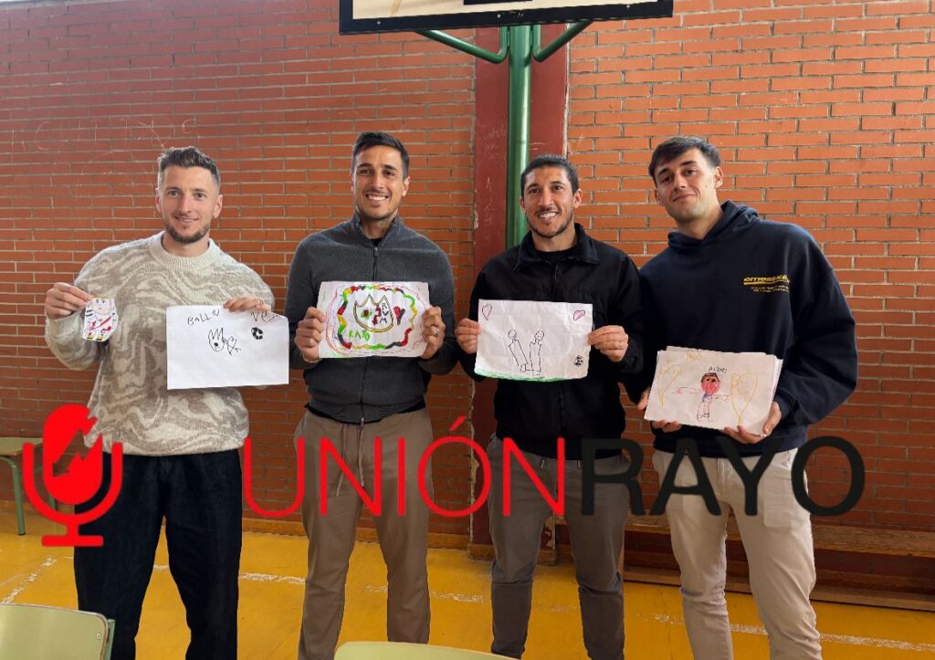 Trejo, Balliu, Pedro Díaz y 'Pacha' con los más pequeños en el colegio Madrid Sur 4 Trejo, Balliu, Pacha y Pedro Díaz en el colegio Madrid Sur