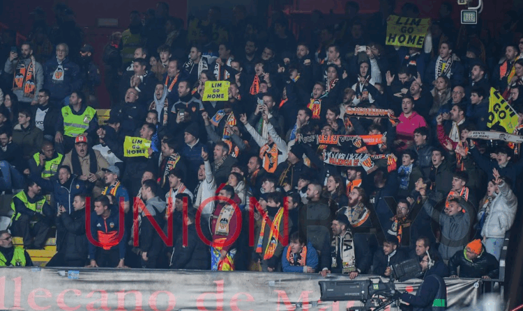 afición Valencia Rayo Vallecas