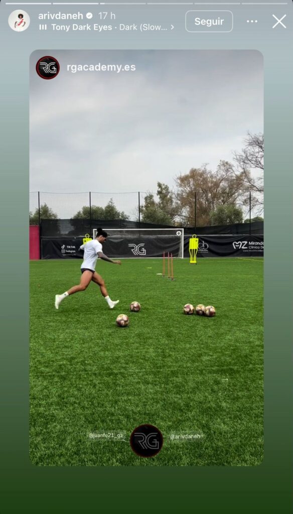 Aridane entrena en solitario